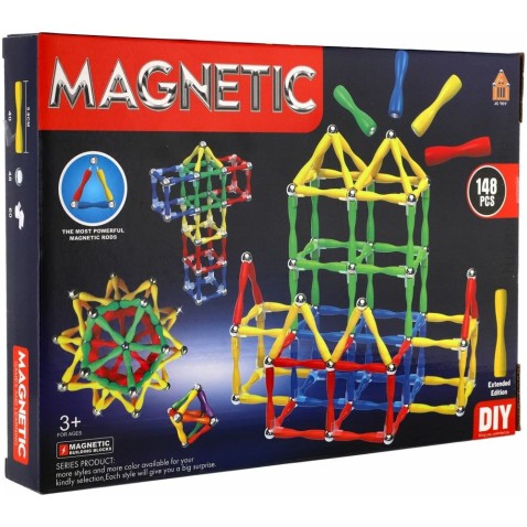 Magnetická stavebnica 148ks/kov