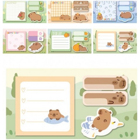 Samolepiace štítky Kapybara - set