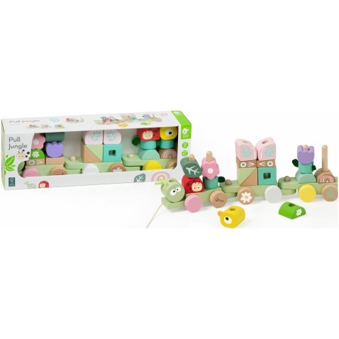 Drevený vlačiek Jungle 27 dielikov