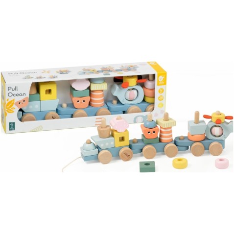 Drevený vláčik Oceán 28 dielikov