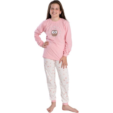 Dievčenské pyžamo Bettymode SOVA dlhý rukáv