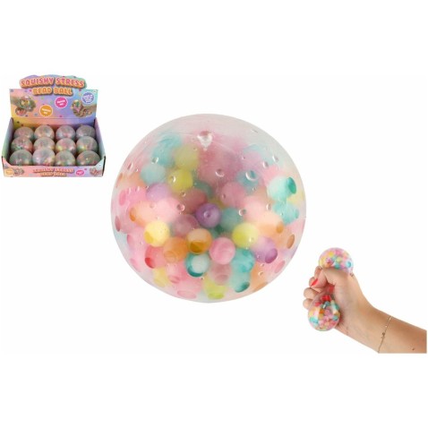 Antistresová loptička s guličkami 7cm