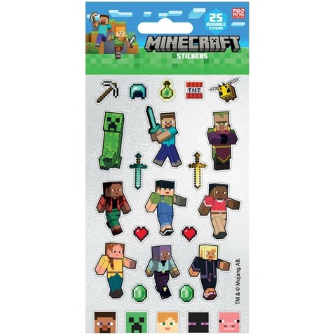 Samolepky Minecraft trblietavé