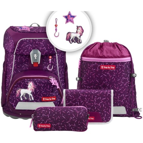 Aktovka pre prváka Step by Step FIT Pretty Unicorn Nuala set