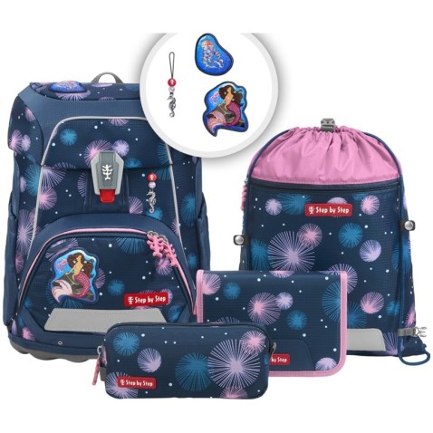 Školská aktovka Step by Step FIT, Mermaid Delia - 5 dielny set, AGR certifikát