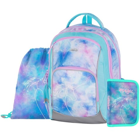 Taška pre prváka OXY GO Unicorn, 3dielny set