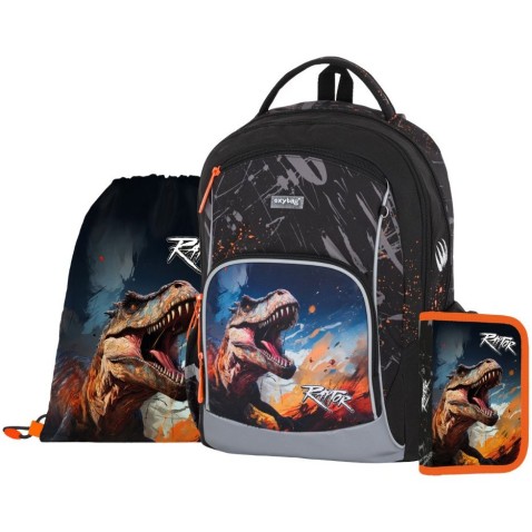 Školská taška pre prváka OXY GO Dino, 3dielny set
