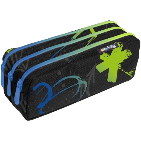Školský peračník Oxybag Graffiti boy, 3 zipsy