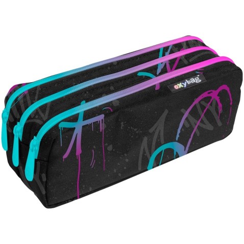 Peračník Oxybag Graffiti girl, 3 zipsy