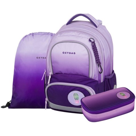 Školský batoh OXY NEXT Purple, 3dielny set