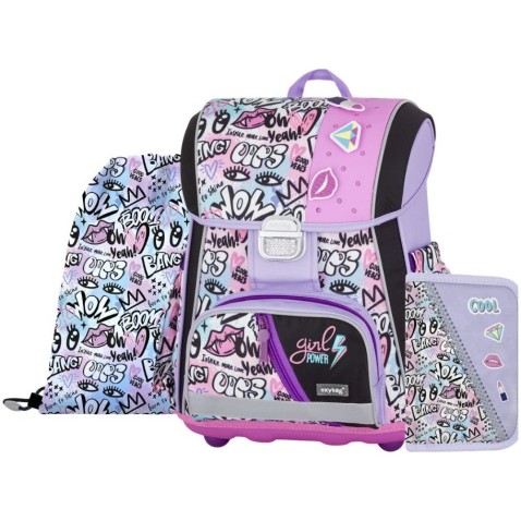 Aktovka PREMIUM Funny Girl, 3dielny set