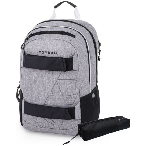 Školská taška OXY Sport Grey Melange + etue