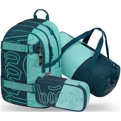 Batoh do školy Baagl Skate Petrol set