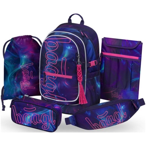 Školský batoh pre 2. stupeň Baagl Core Nova 5dielny set