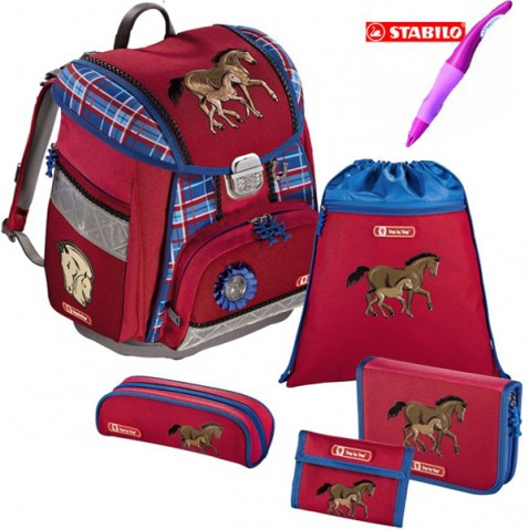 Školská aktovka Hama Step by Step Koníci 5dielny set