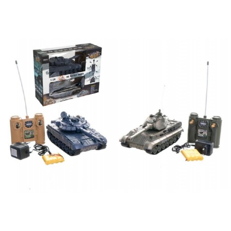 Tank RC 2ks 36cm + dobíjacia pack tanková bitka so zvukom so svetlom