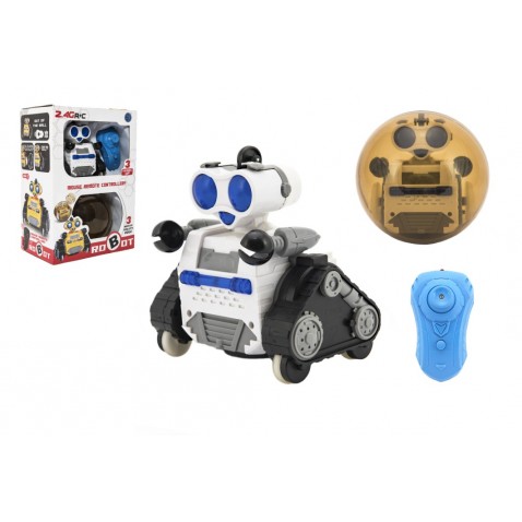 Robot RC plast pásový na diaľkové ovládanie s guľou