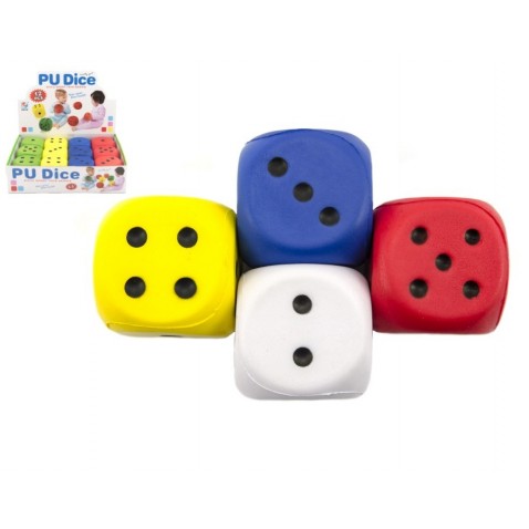 Kocka pena 6cm 4 farby 12ks