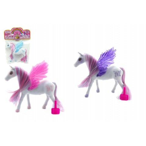 Kůň s křídly flíska 16cm 3 barvy