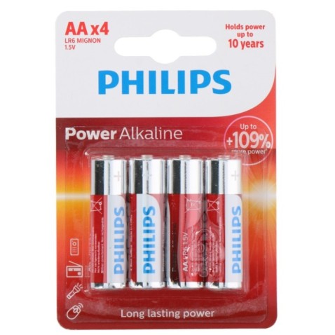 Batéria Philips AA (LR6) 1,5V 4ks Alkaline
