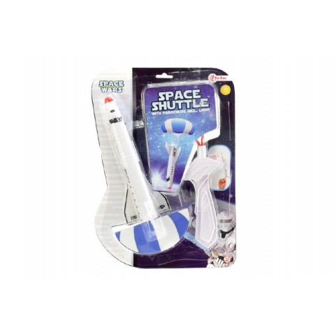 Raketoplán s padákom vystreľovací na batérie so svetlom