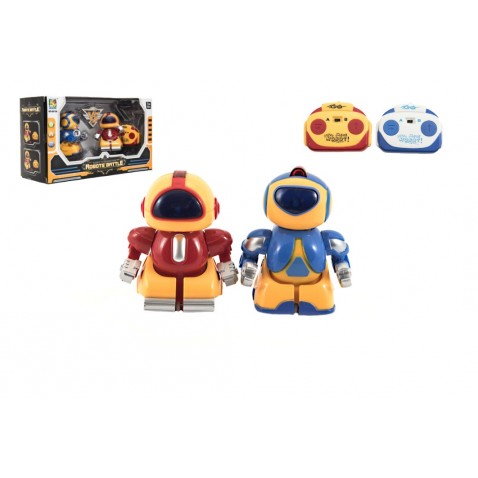 Mini roboti bojovníci RC 2ks plast 8cm na batérie so svetlom