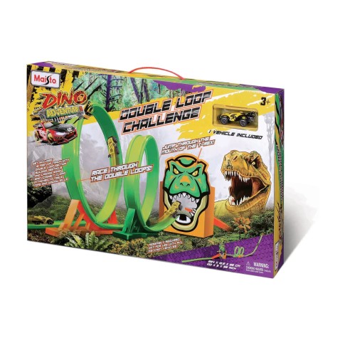 Maisto - Cyber Racers set, FM100 Dino Adventure Double Loop Challenge