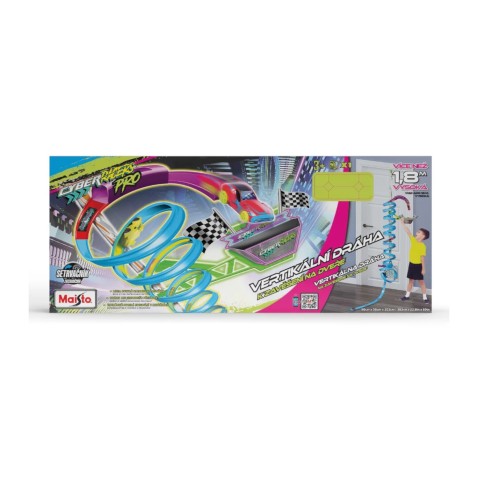 Maisto - Cyber Racers, Herný set - Vertikálna dráha na dvere s autíčkom