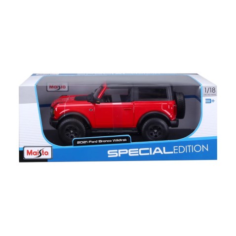 Maisto - 2021 Ford Bronco Wildtrak, červená, 1:18