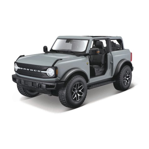 Maisto - 2021 Ford Bronco Badlands (bez dverí), kaktusovo sivá, 1:18