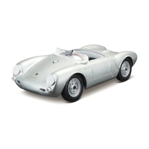 Maisto - PORSCHE 550 A SPYDER, strieborná, 1:18