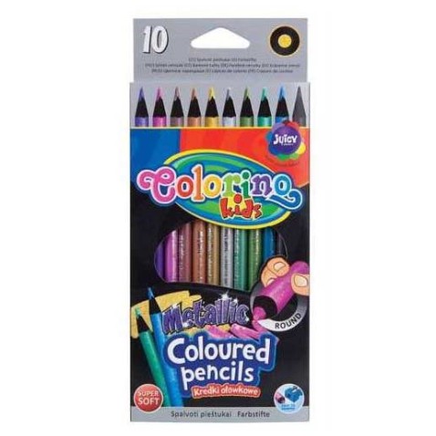 Pastelky Colorino 10 farieb metalické