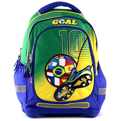 Školský batoh Target Goal zeleno/modrý