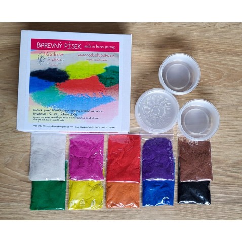 Farebný piesok - malá sada 10x20g