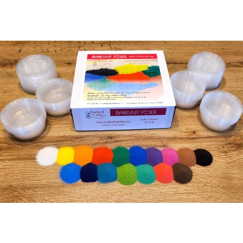 Farebný piesok  - veľká sada 17x40g