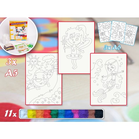 Základná sada Rozprávky - Farebné pieskovanie obrázkov Variant: A5
