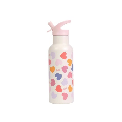 A Little Lovely Company – nerezová fľaša na pitie, 500 ml – srdce