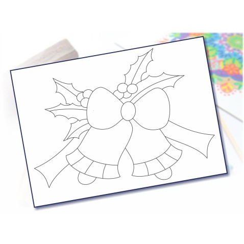 Maľovanie pieskom šablóna A4 vianočný zvonček