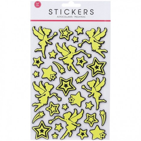 Nálepky svietiace v tme víly 24x14 cm