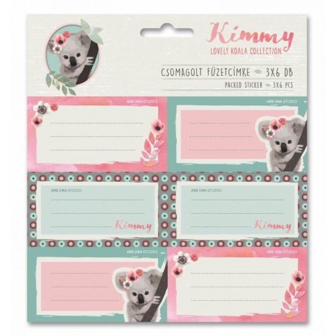 Menovky na zošity Kimmy