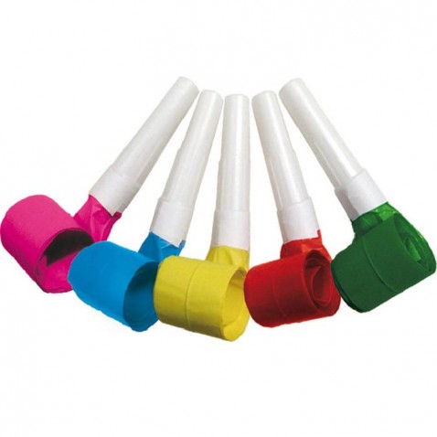 Párty frkačky jednofarebné, 6 ks