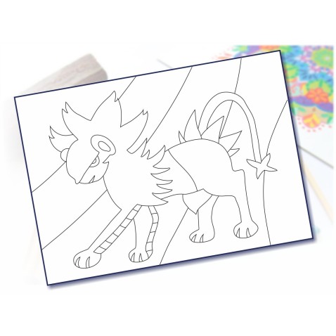 Maľovanie pieskom šablóna A4 animák 4