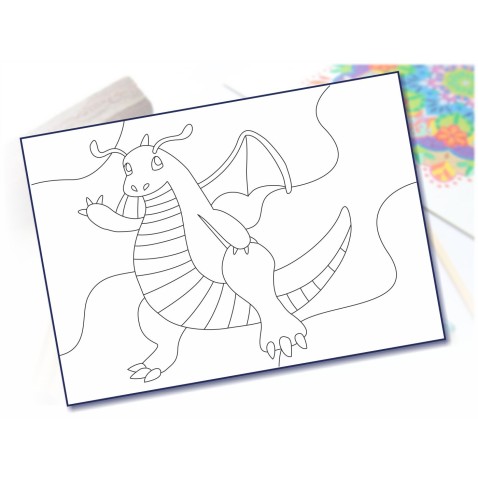 Maľovanie pieskom šablóna A4 animák 6