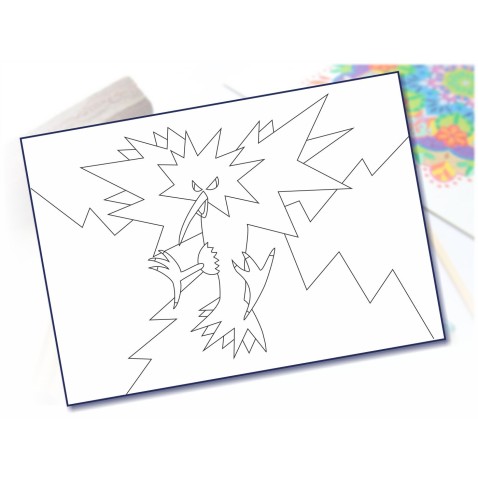 Maľovanie pieskom šablóna A4 animák 7