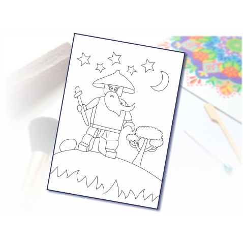 Maľovanie pieskom šablóna A4 animák 8