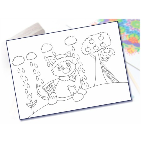 Maľovanie pieskom šablóna A4 animák 11