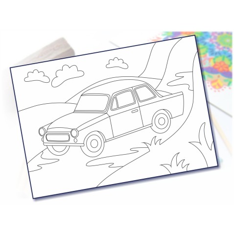 Maľovanie pieskom šablóna A4 veterán 3