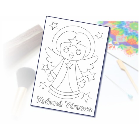 Šablóna na pieskovanie krásne vianoce anjelik A6