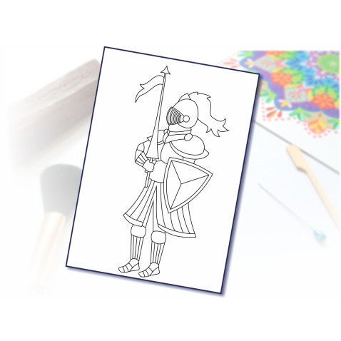 Maľovanie pieskom šablóna A4 rytier