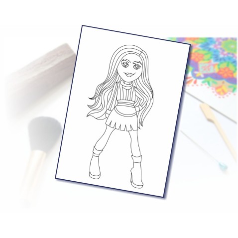 Maľovanie pieskom šablóna A4 rebelka 1